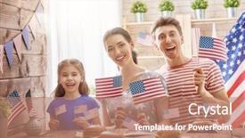  Presentation with burgers - Audience pleasing slides consisting of are doing burgers happy family backdrop and a coral colored foreground