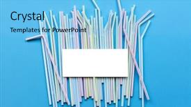  Presentation with plastic straws - Presentation theme featuring are harmful to the environment background and a light blue colored foreground