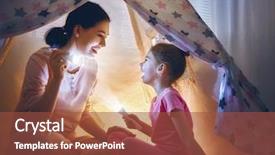  Presentation with loving mom - Audience pleasing slides consisting of are having fun with flashlight backdrop and a tawny brown colored foreground