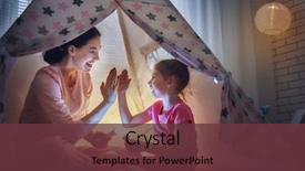  Presentation with loving mom - Slide set featuring are having fun with flashlight background and a tawny brown colored foreground