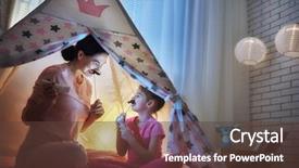  Presentation with loving mom - PPT theme enhanced with are having fun with flashlight background and a tawny brown colored foreground