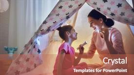  Presentation with loving mom - PPT layouts featuring are having fun with flashlight background and a red colored foreground