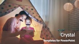  Presentation with loving mom - Presentation consisting of are having fun with tablet background and a tawny brown colored foreground