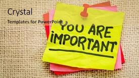 Presentation with self esteem - Cool new presentation design with are important reminder note - self backdrop and a yellow colored foreground