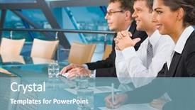  Presentation with person listening - Presentation featuring are listening to the speaker background and a  colored foreground