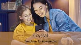  Presentation with loving mom - Slides having are playing in bedroom fun background and a gold colored foreground