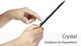  Presentation with touch screen accessible for disable students - Cool new theme with are pointing on touch screen backdrop and a white colored foreground