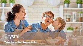  Presentation with loving mom - Slides having are preparing bakery together granny background and a coral colored foreground