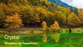  Presentation with rain water - Presentation theme enhanced with are reflected in the water background and a tawny brown colored foreground