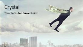  Presentation with rich - Theme having are rich you are free background and a  colored foreground