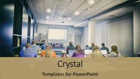  Presentation with classroom - PPT theme enhanced with are studing in the classroom background and a coral colored foreground