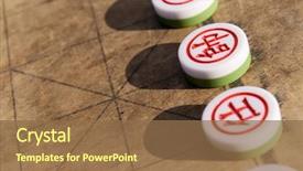  Presentation with chinese traditional - Presentation design having are the traditional chinese chess background and a tawny brown colored foreground