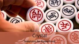  Presentation with chinese traditional - Audience pleasing presentation theme consisting of are the traditional chinese chess backdrop and a coral colored foreground