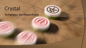  Presentation with chinese traditional - Presentation theme consisting of are the traditional chinese chess background and a coral colored foreground