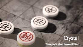  Presentation with chinese traditional - Slides featuring are the traditional chinese chess background and a gray colored foreground