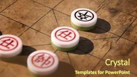  Presentation with chinese traditional - Presentation consisting of are the traditional chinese chess background and a tawny brown colored foreground