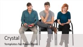  Presentation with waiting room furniture - Audience pleasing PPT layouts consisting of are waiting in a room backdrop and a light gray colored foreground