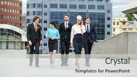  Presentation with elderly people walking difficulties - Audience pleasing PPT layouts consisting of are walking down the street backdrop and a  colored foreground