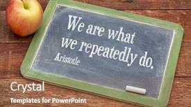  Presentation with barn wood - Audience pleasing PPT theme consisting of are what we do - aristotle backdrop and a tawny brown colored foreground