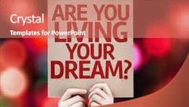  Presentation with colorful fancy carp fish koi - Slides having are you living your dream background and a coral colored foreground