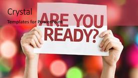  Presentation with ready - Colorful slides enhanced with are you ready card backdrop and a red colored foreground