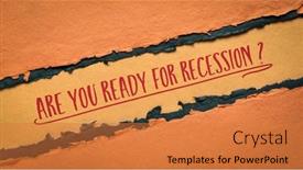  Presentation with financial planning - Presentation enhanced with are-you-ready-for-recession background and a gold colored foreground