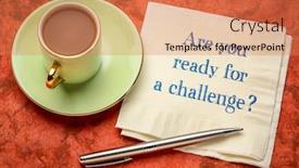  Presentation with business competition - Audience pleasing theme consisting of are-your-ready backdrop and a coral colored foreground