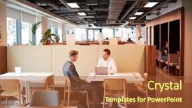  Presentation with interview - Beautiful slide deck featuring area at graduate recruitment assessment backdrop and a red colored foreground