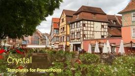  Presentation with area - Audience pleasing presentation theme consisting of area-little-venice-in-colmar backdrop and a tawny brown colored foreground