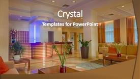  Presentation with five stars - Cool new presentation with area of a hotel club backdrop and a coral colored foreground