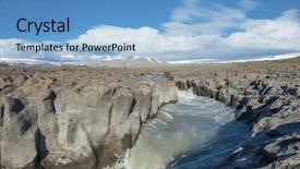  Presentation with volcanic eruption sopka klyuchevskoy volcano - Amazing slide deck having area of an old magma backdrop and a light blue colored foreground