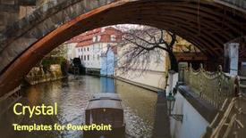  Presentation with throw stone ripple effect - Cool new slide deck with area of prague czech republic backdrop and a  colored foreground