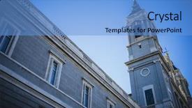  Presentation with tower - Audience pleasing presentation consisting of area of the habsburgs backdrop and a light blue colored foreground