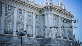  Presentation with travel madrid - Presentation enhanced with area of the habsburgs background and a  colored foreground