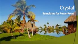  Presentation with swamp - Cool new slide set with area on caribbean island cuba backdrop and a  colored foreground