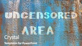  Presentation with old brick wall texture - PPT theme enhanced with area on the old wall background and a  colored foreground