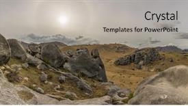  Presentation with conservation biodiversity - Cool new PPT theme with area or kura tawhiti arthur backdrop and a light gray colored foreground