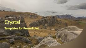  Presentation with conservation biodiversity - Cool new PPT theme with area or kura tawhiti arthur backdrop and a tawny brown colored foreground