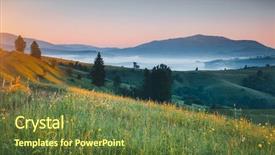  Presentation with awesome - Audience pleasing PPT layouts consisting of area scenic image of farming backdrop and a  colored foreground