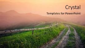  Presentation with awesome - PPT layouts with area scenic image of farming background and a  colored foreground