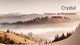  Presentation with awesome - Presentation design featuring area scenic image of farming background and a lemonade colored foreground