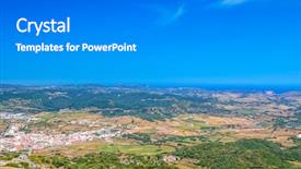  Presentation with aerial view of cape town - PPT theme having area viewed from monte toro background and a gray colored foreground