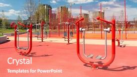 Presentation with playground - Beautiful slide deck featuring area with coating of rubber backdrop and a coral colored foreground