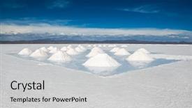  Presentation with area - Colorful presentation theme enhanced with area with salt bank backdrop and a light gray colored foreground