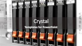  Presentation with storage - Colorful slide set enhanced with area with scsi hard drive backdrop and a dark gray colored foreground