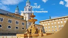  Presentation with salzburg - Amazing slide deck having areas stage - salzburg austria fountain at central backdrop and a teal colored foreground