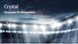  Presentation with tennis - Cool new slide set with arena at night with spotlights backdrop and a ocean colored foreground