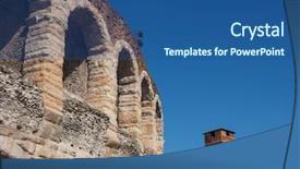  Presentation with roman legions - Presentation theme consisting of arena di verona roman amphitheatre background and a ocean colored foreground