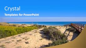  Presentation with sol - Slide set consisting of arenals del sol beach dunes in elche elx of alicante in costa blanca at spain background and a gray colored foreground