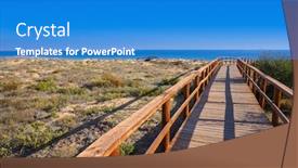  Presentation with sol - PPT theme enhanced with arenals del sol beach dunes background and a teal colored foreground